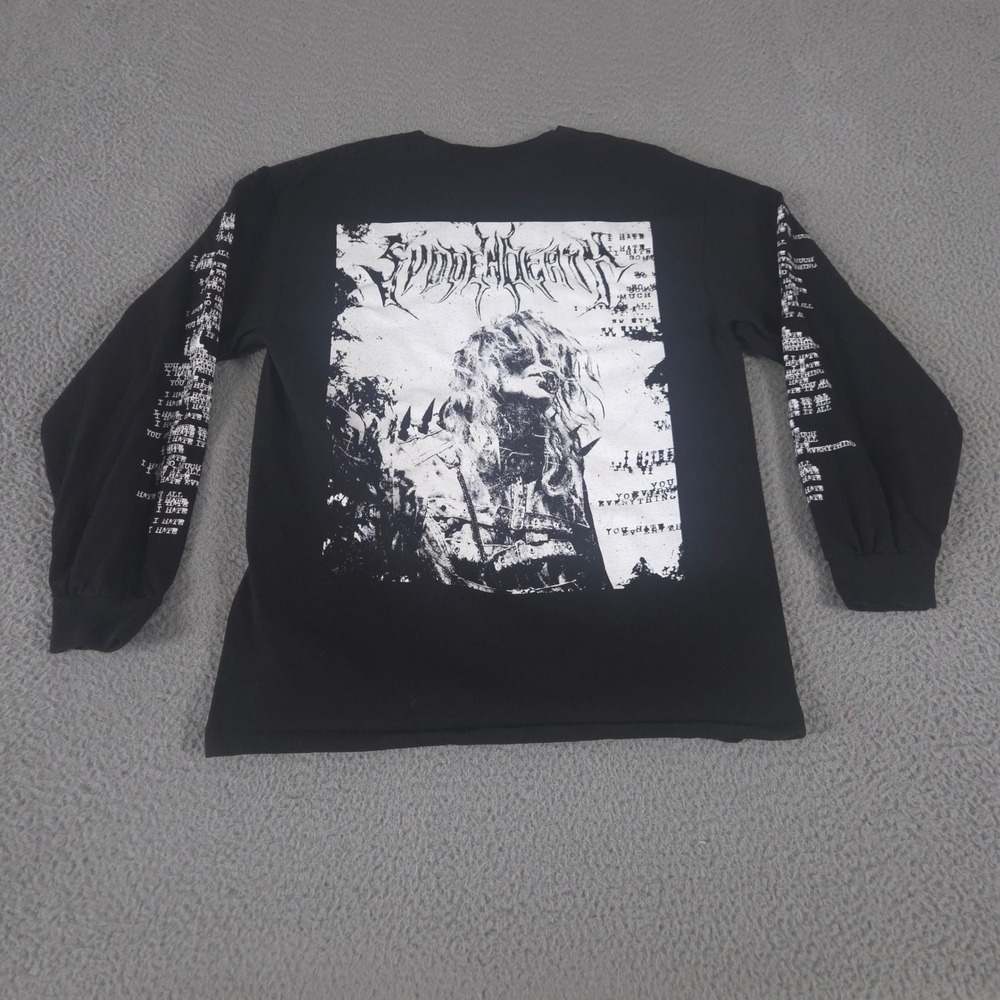 Sudden Death Shirt Mens Medium Black Long Sleeve Graphic Print Streetwear Metal
